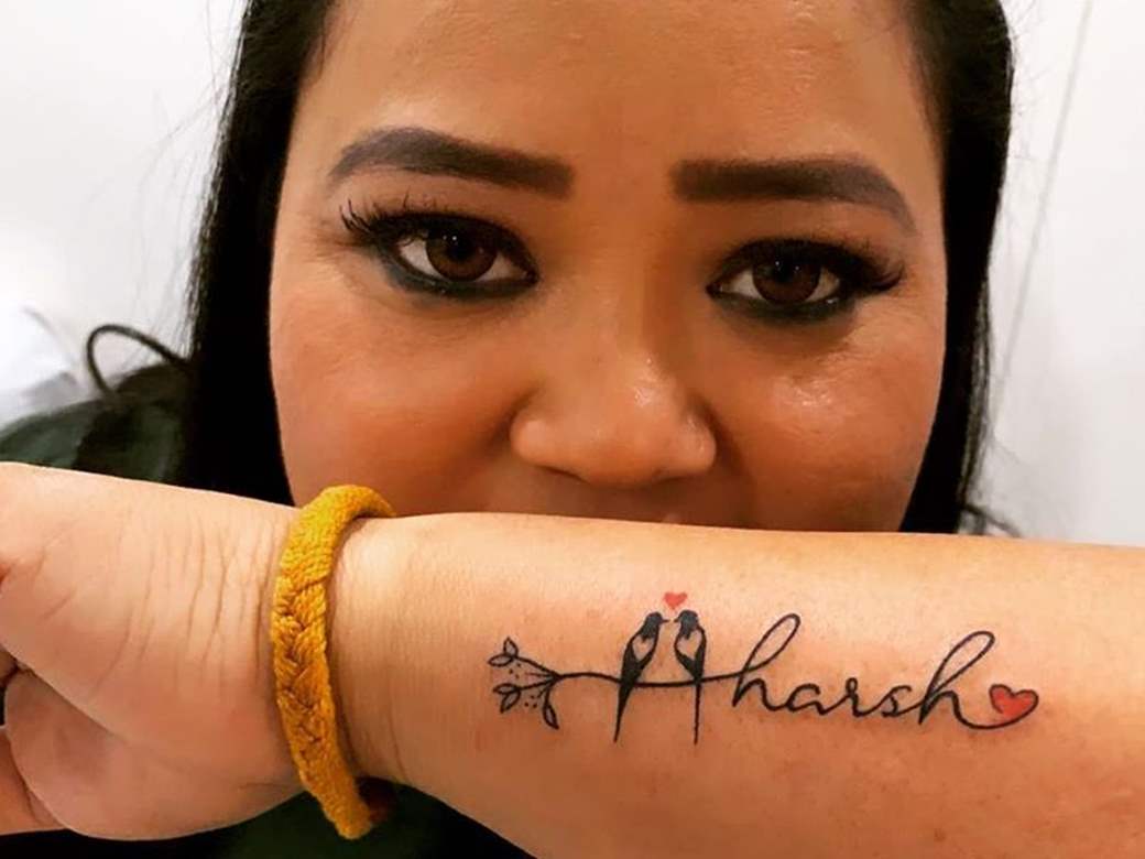 Bharti Singh Impresses Husband Haarsh Limbachiyaa By Getting His Name Inked  On His Birthday  Filmibeat