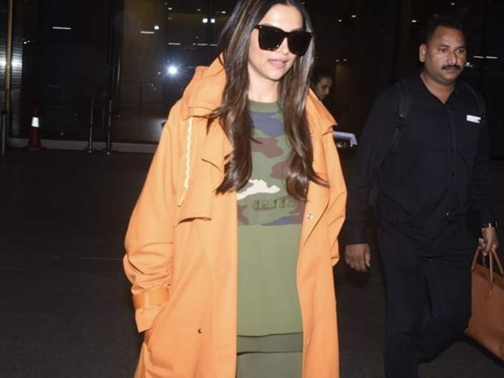 Deepika Padukone's Airport Look Is Complete With A Tan Trench Coat