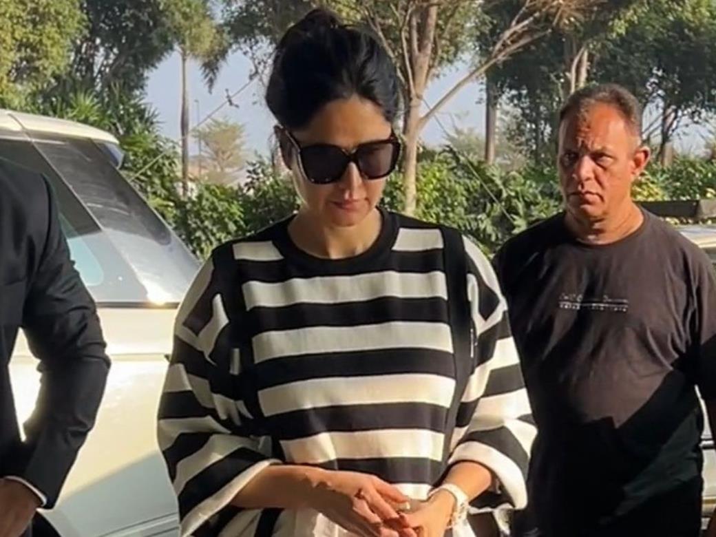 New bride Katrina Kaif visits Vicky Kaushal's parents as actor flies out of  Mumbai for work, watch | Bollywood News - The Indian Express