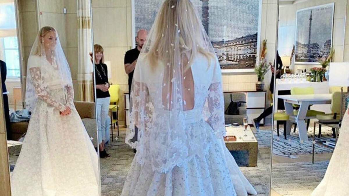 Sophie Turner's Louis Vuitton Wedding Dress Took Over 350 Hours to