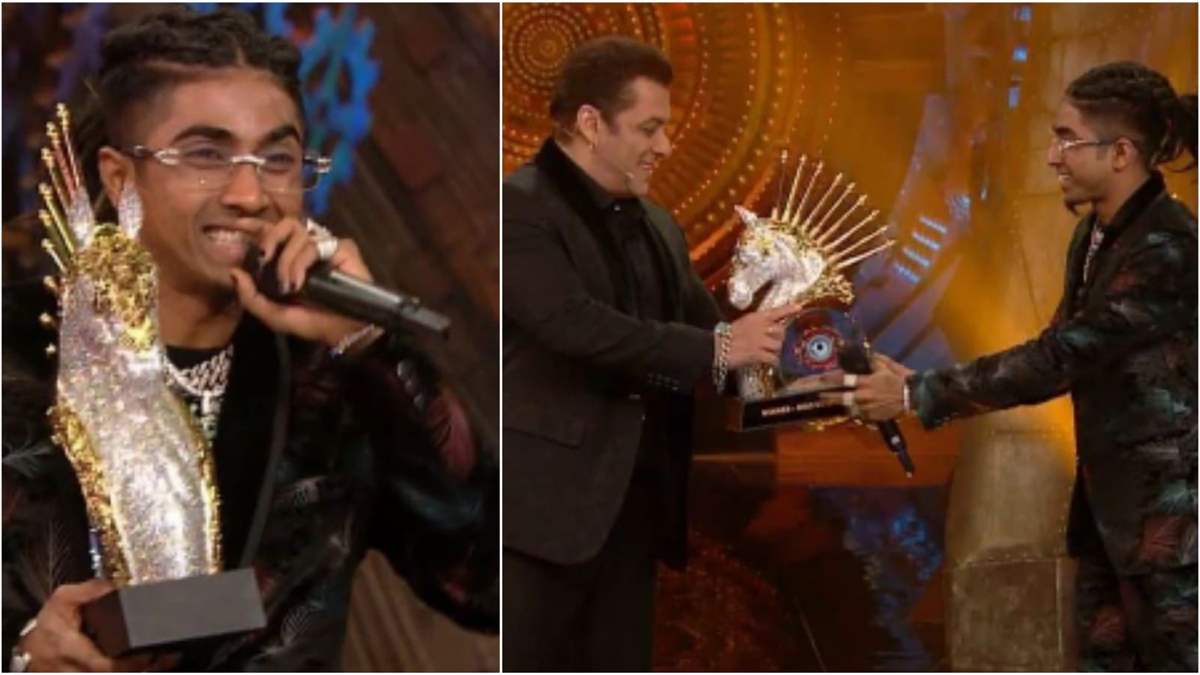 Bigg Boss 16 winner MC Stan with Salman Khan