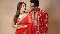  Newlywed Hansika Motwani and Sohael define love in matching red outfits; share pics from Mata Ki Chowki 