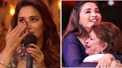 Madhuri Dixit breaks in tears, Recalls late Saroj Khan scolding her