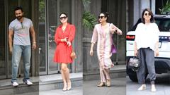 Kareena, Karisma, Neetu Kapoor and Saif Ali Khan arrive in style for Babita's birthday lunch