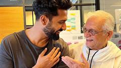 In Pic: Vicky Kaushal shares a delighting candid moment with renowned Gulzaar saab