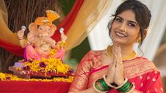 Priya Ahuja’s alluring presence and Maharashtrian look in her latest song Ganpati Deva is truly a blessing