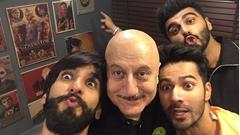 Goofing around in frame- Anupam Kher, Ranveer Singh, Varun Dhawan & Arjun Kapoor - PIC