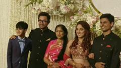 Ira & Nupur reception: Aamir Khan poses with the entire family as the reception was a starry affair