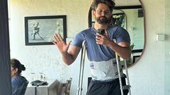 Post-Injury reflection: Hrithik Roshan holds crutches as he shares  Valentine's Day note 