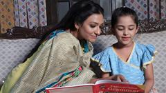 Aishwarya Khare assists her on-screen daughter Trisha with her studies on the set of Bhagya Lakshmi