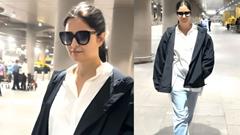 Katrina Kaif returns back to the bay in her comfy yet stylish look; fans miss her public appearance with Vicky Thumbnail
