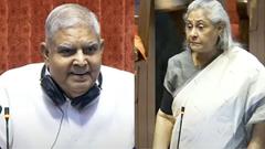 Jaya Bachchan gets into a clash with Rajya Sabha Chairperson Jagdeep Dhankhar: 