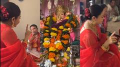 Pregnant Devoleena Bhattacharjee does Ganpati Havan at home; listen with rapt attention to Panditji - WATCH  Thumbnail