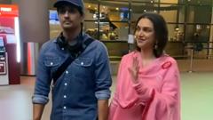 Aditi Rao Hydari and Siddharth step out first time together post-wedding, hand in hand at Mumbai airport Thumbnail