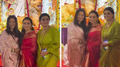 Rupali Ganguly gleam at Durga Puja Alongside Rani Mukerji and Jyoti Mukherji Thumbnail