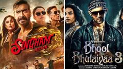 Singham Again and Bhool Bhulaiyaa 3 Clash Over Screen Time; T-Series Seeks Equal 50-50 Split Thumbnail