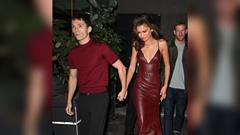 Zendaya and Tom Holland serve couple goals in matching burgundy outfits Thumbnail