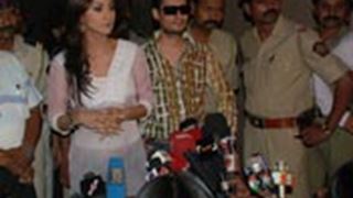 Shilpa Shetty at a press conference while shooting in Mumbai