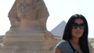 Celina floored by the Land of the Pyramids