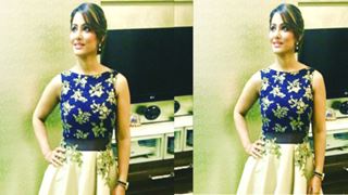 #Stylebuzz: Hina Khan looked like a million bucks in lace back gown with buttons all the way down...