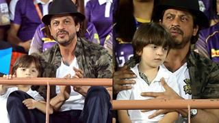 SPOTTED: AbRam Khan with his dad Shah Rukh Khan cheering for his team