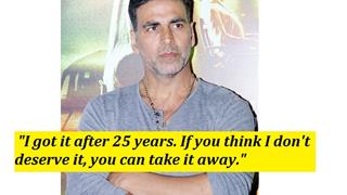 Akshay Kumar LOSES COOL gives a STRONG statement