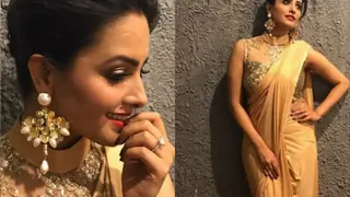 #Stylebuzz: Anita Hassanandani's Golden Sari Look Is Treasure Thumbnail