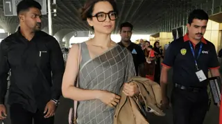 #Stylebuzz: Kangana Ranaut Knows How To Have Fun With Her Sari Outing Thumbnail
