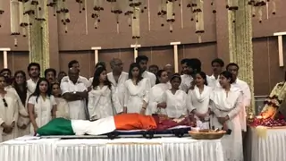 Sridevi draped in a Tricolor, Dressed as a Bride: Final Journey Thumbnail