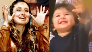 Taimur was JUMPING with joy when Mommy Kareena SURPRISED him