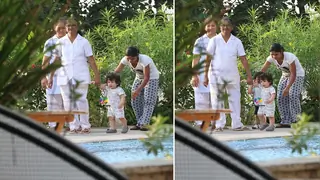 See Pictures: Taimur Ali Khan enjoys a little walk by the poolside! Thumbnail