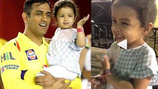 Watch Ziva's CUTE Video demanding to HUG Papa Dhoni while he's batting