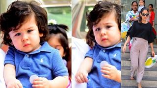 A cranky Taimur and Misha with mom Mira Kapoor snapped in the city