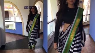 #Stylebuzz: Drashti Dhami Stuns In A Striped Saree Like A Complete Diva