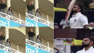 Anushka Sharma - Virat Kohli exchange flying kisses on Cricket Field Thumbnail