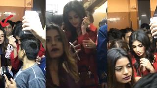 Mouni Roy got MOBBED,there was no Bodyguard to PROTECT her:Video Below