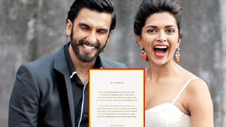 Deepika- Ranveer ANNOUNCE their WEDDING Date: It's OFFICIAL