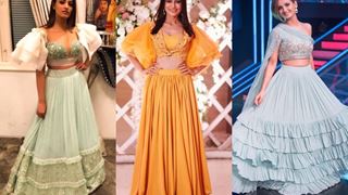 #SaturSlay: Best of Both Worlds: TV celebs who SLAYED  Indo-western Lehengas!