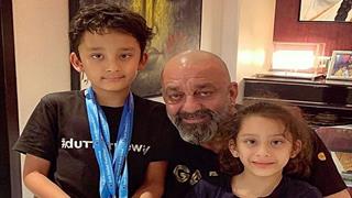 This is how Sanjay Dutt stays in touch with his kids!