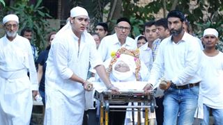 Dinyar Contractor's Funeral pictures; Family bids him a final goodbye with teary eyes