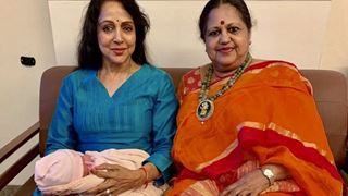 Hema Malini spends quality time with baby Miraya; Check out pics