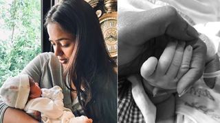 Sameera Reddy shares the first picture of her baby daughter