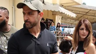 Hrithik- Suzzane Spotted on a Movie Date with their Sons Thumbnail