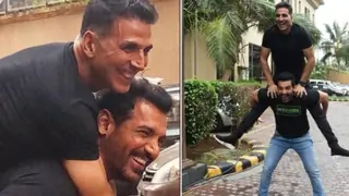 John Abraham and Akshay Kumar are Goofy Desi Boyz! See Pics Thumbnail