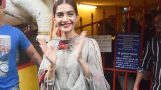 Sonam Kapoor's Sweet Smile will make your Day; Spotted at Shani Temple for Seeking Good-Luck for her upcoming film Zoya Factor