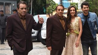 Dharmendra blesses Karan and Sahher! Attends Pal Pal Dil Ke Paas trailer launch