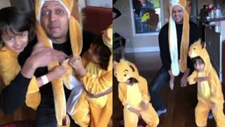 Riteish Deshmukh aces the Bala challenge with his Halloween cubs Riaan & Rahyl in an Incredibly Cute Video 