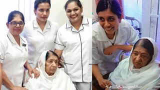 Lata Mangeshkar looks Weak in her Discharge pic from Hospital; Fans raise Concerns