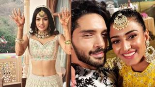 Nazar Fame Sonyaa Ayodhya Gets Married To Boyfriend Harsh; Erica Fernandes Attends Her Mehendi & Sangeet