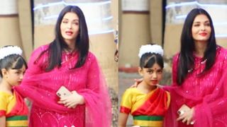 Aishwarya Escorts Aaradhya who is all Dolled up for her Annual Day: Pics-Videos
